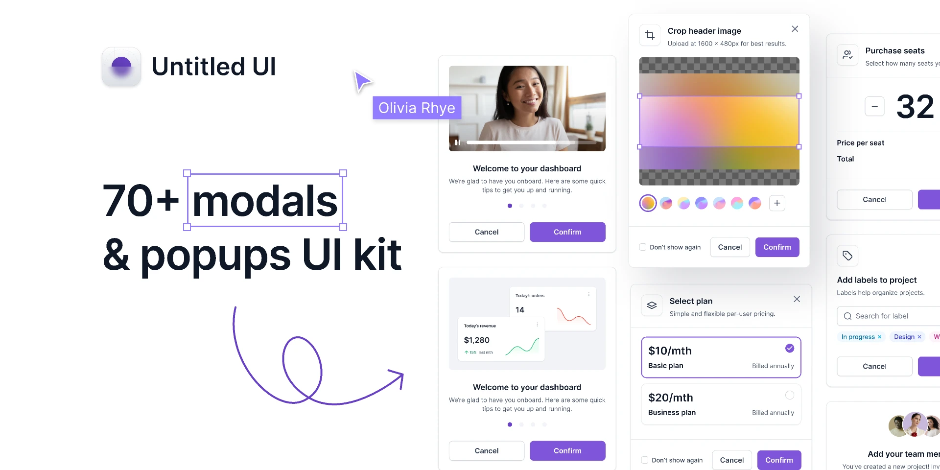 70+ modals & popups UI Kit  Untitled UI for Figma and Adobe XD