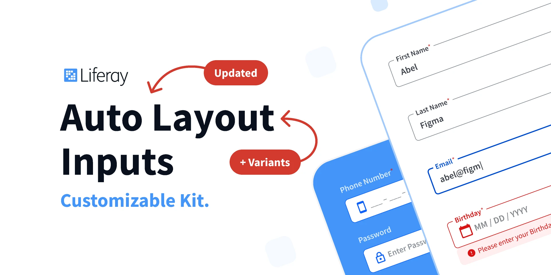 Auto Layout Flexible Inputs Kit for Figma and Adobe XD
