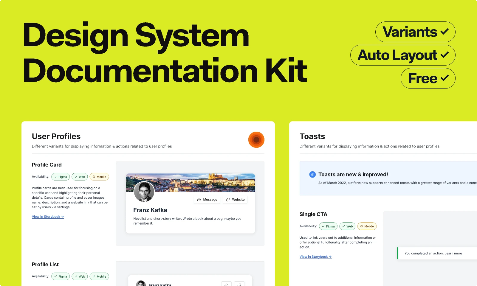  Design System Documentation Kit for Figma and Adobe XD