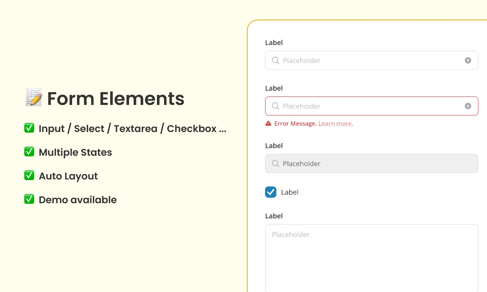  Form Elements for Figma and Adobe XD
