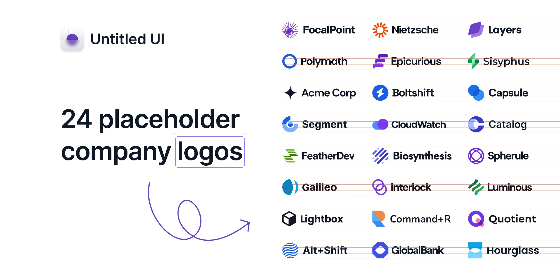 Placeholder company logos UI kit  Untitled UI for Figma and Adobe XD
