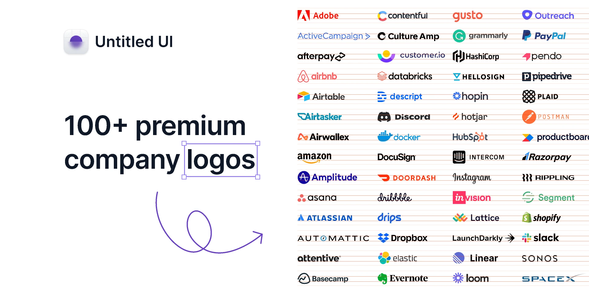 Premium company logos UI kit  Untitled UI for Figma and Adobe XD