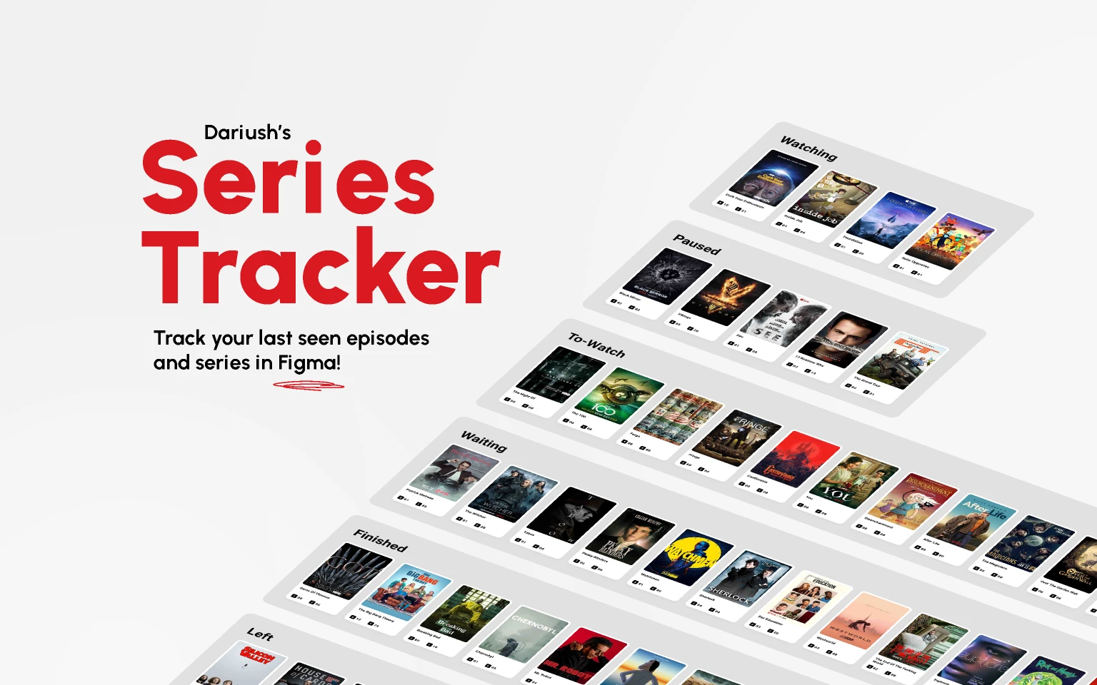  Series Tracker | Track Last Seen Episodes for Figma and Adobe XD
