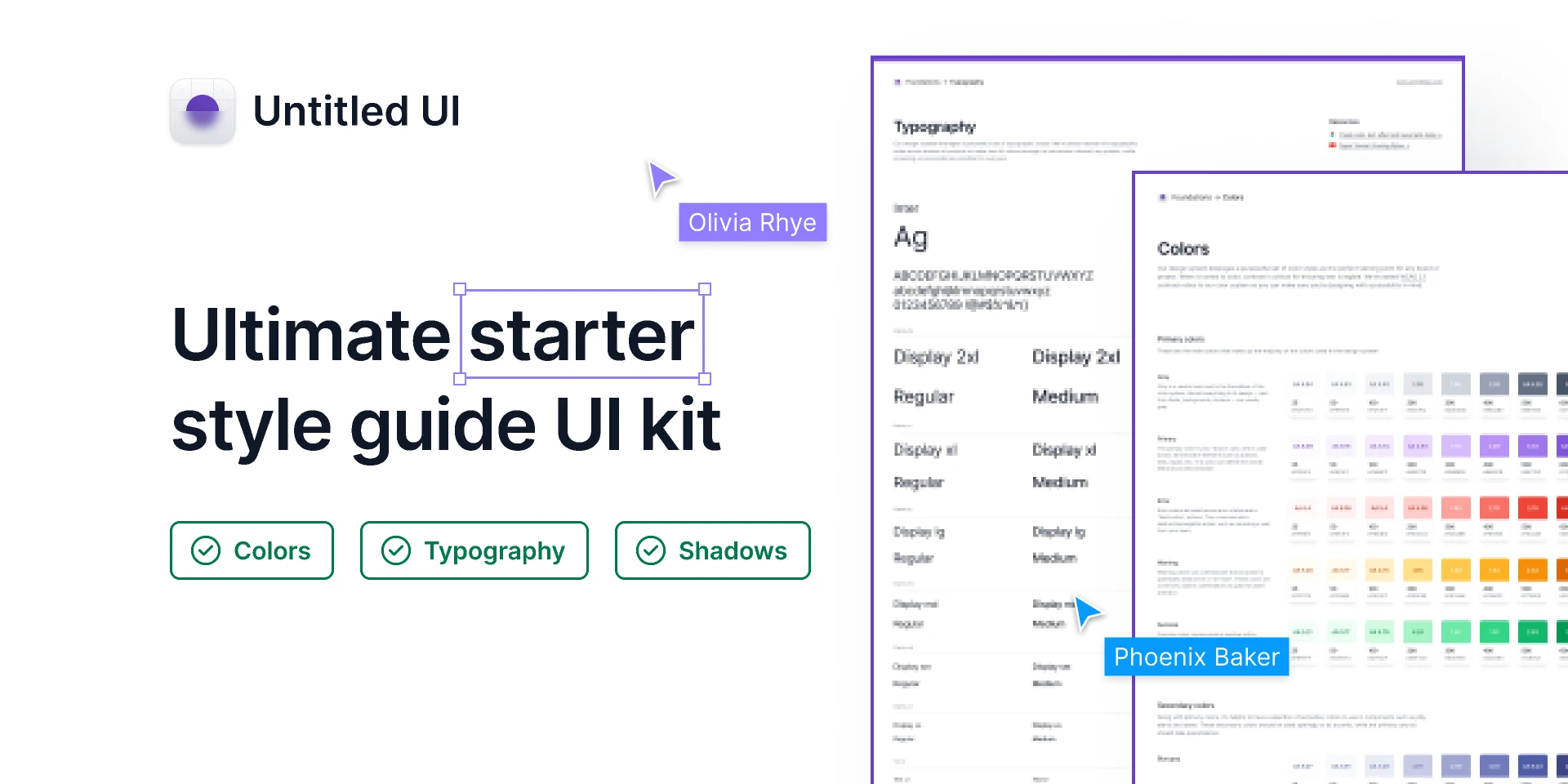 Ultimate starter style guide UI kit  Untitled UI for Figma and Adobe XD