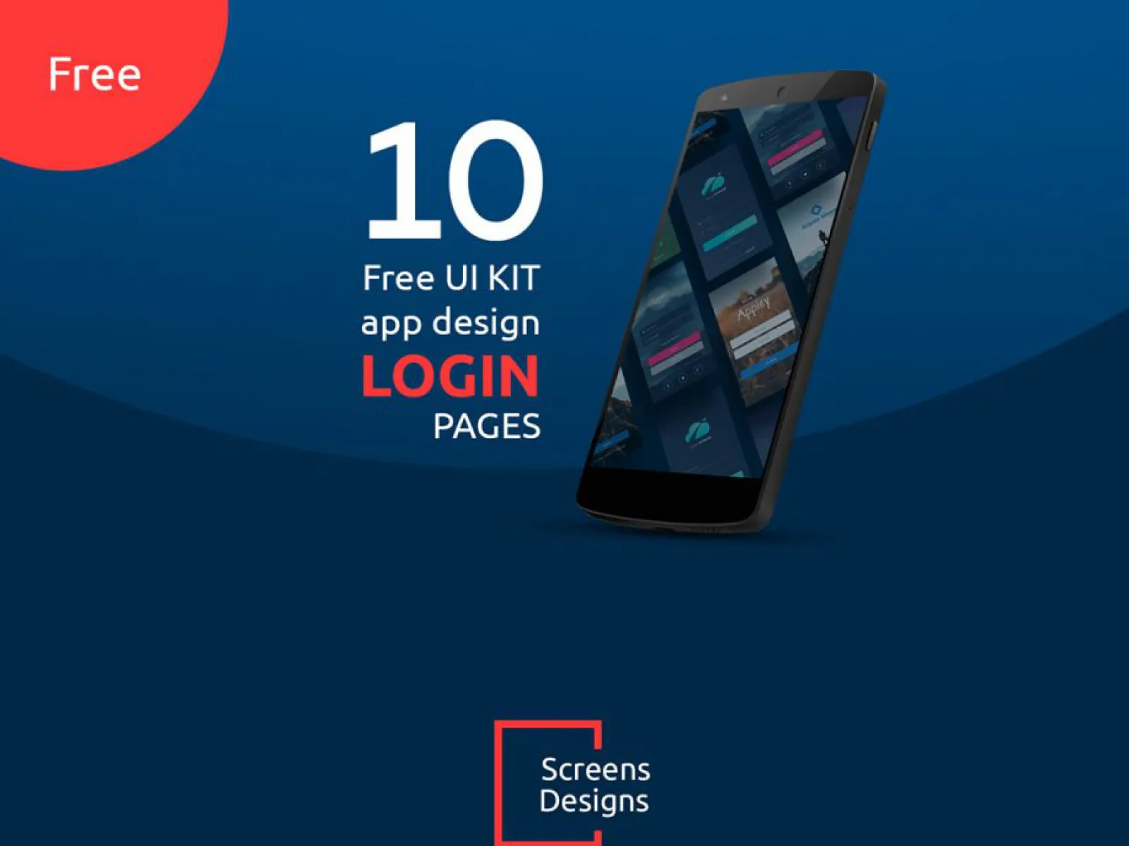 10 Login Screens Free UI Kit  - Free Figma Template
