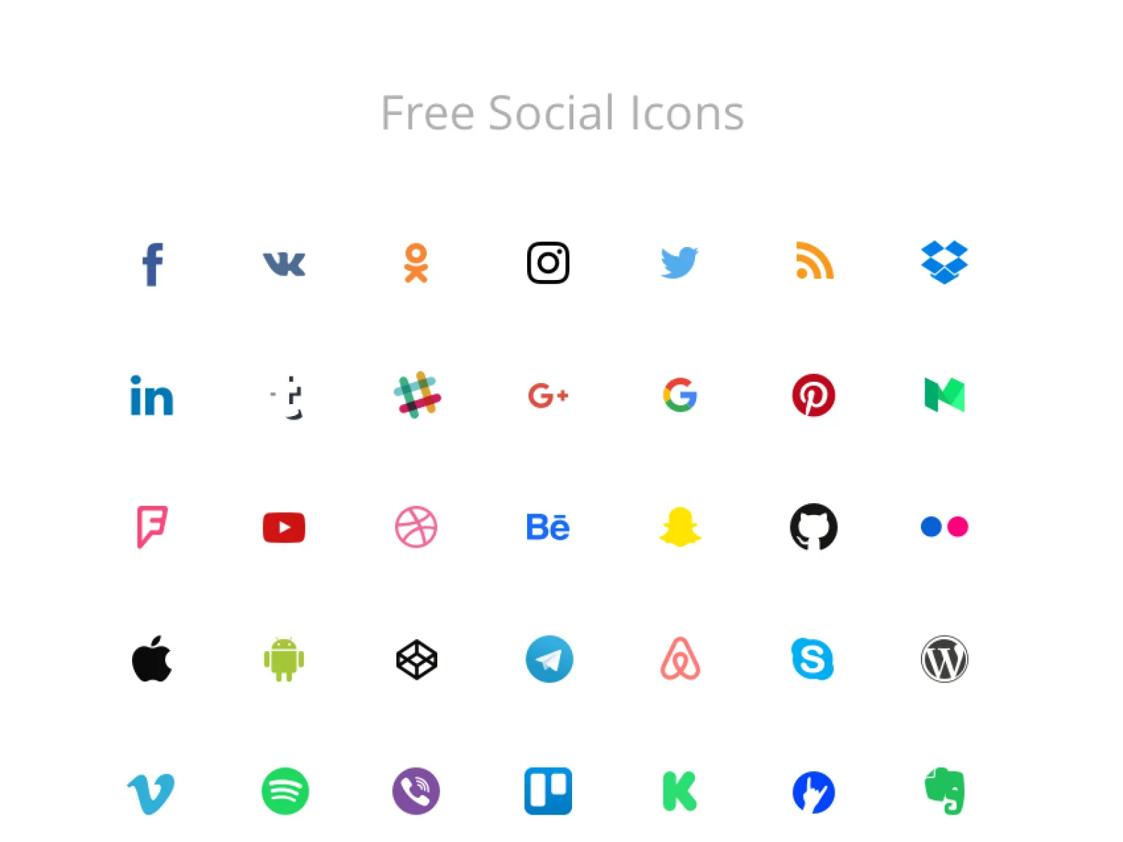 100 Free Social Icons v15  - Free Figma Template