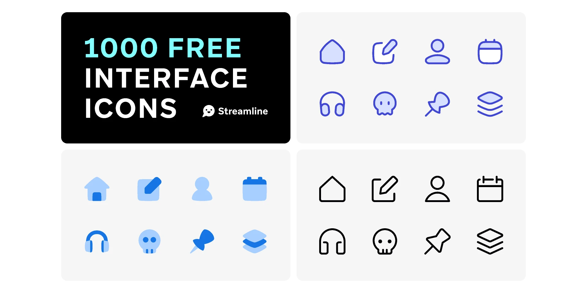 1,000 Interface Vector Icons for Figma and Adobe XD