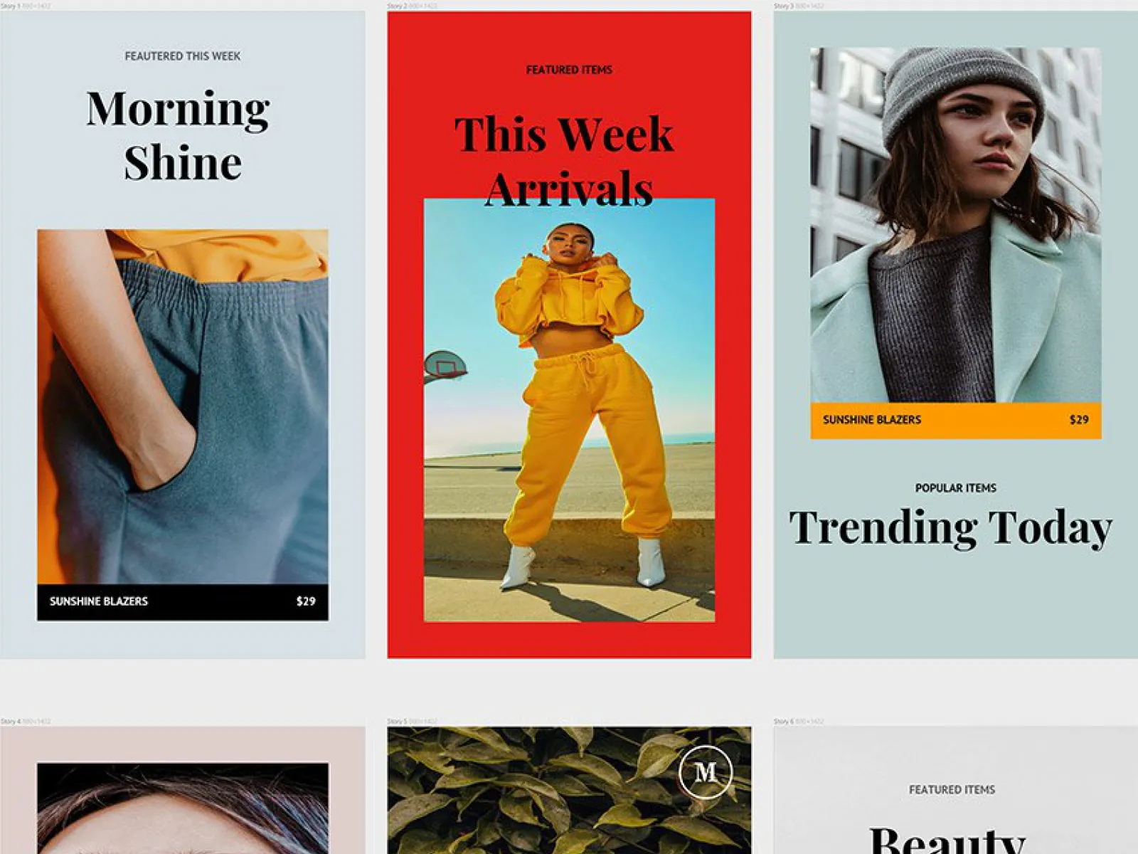 12 Free Instagram Stories  - Free Figma Template
