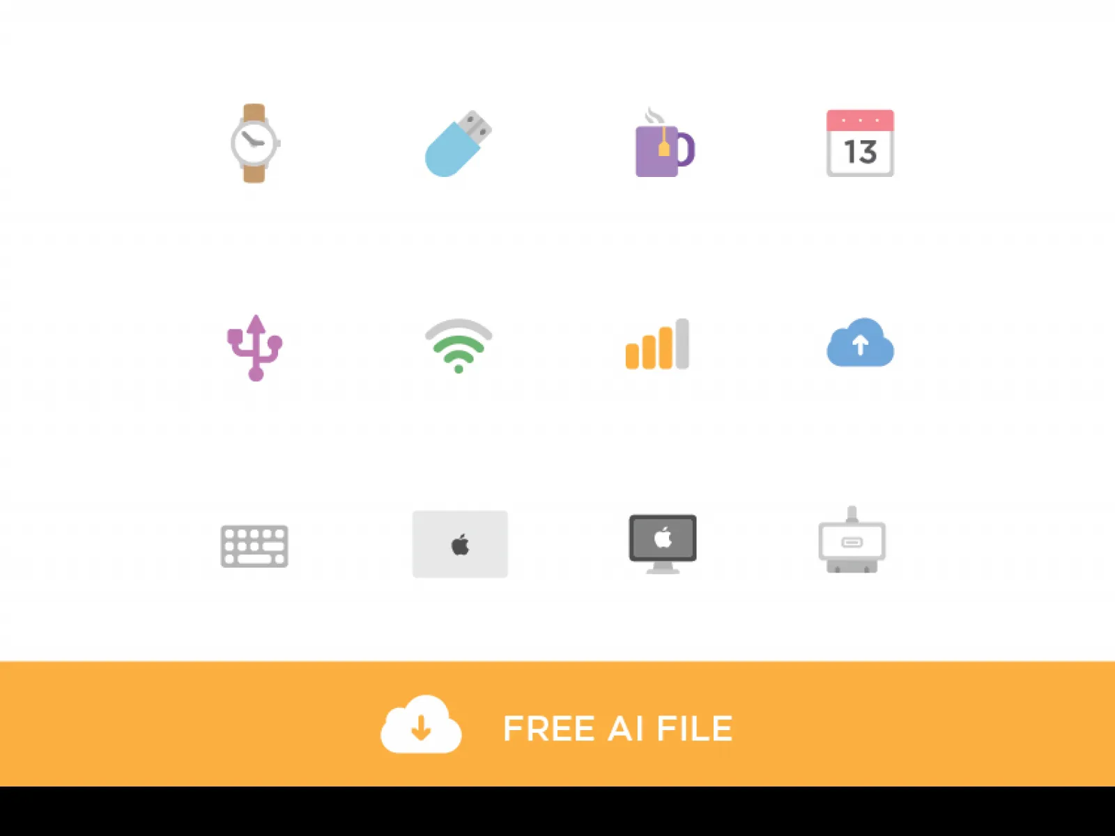 12 Tech Free Icons  - Free Figma Template