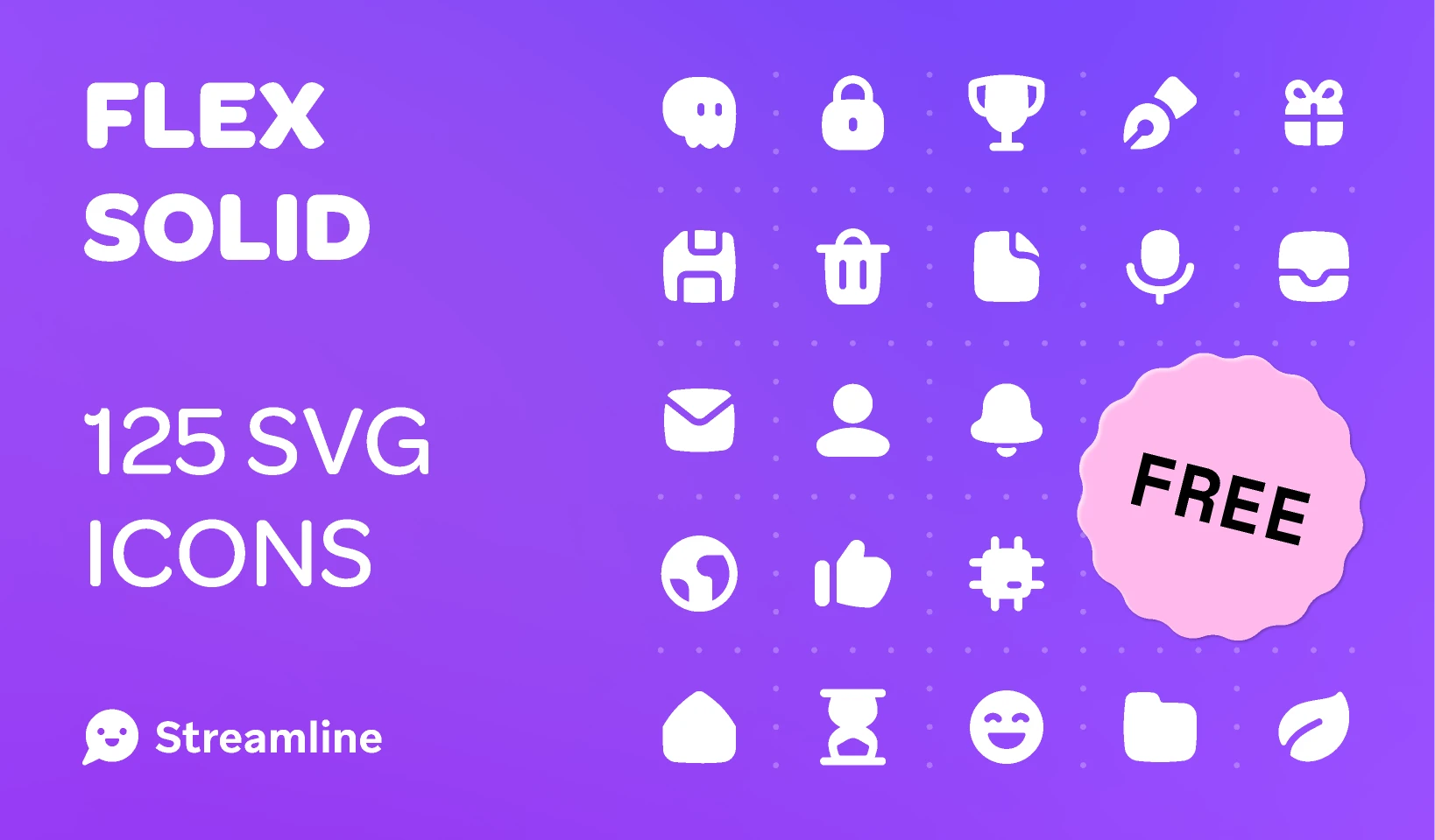 125 Flex Solid Icons  Open-Source! for Figma and Adobe XD