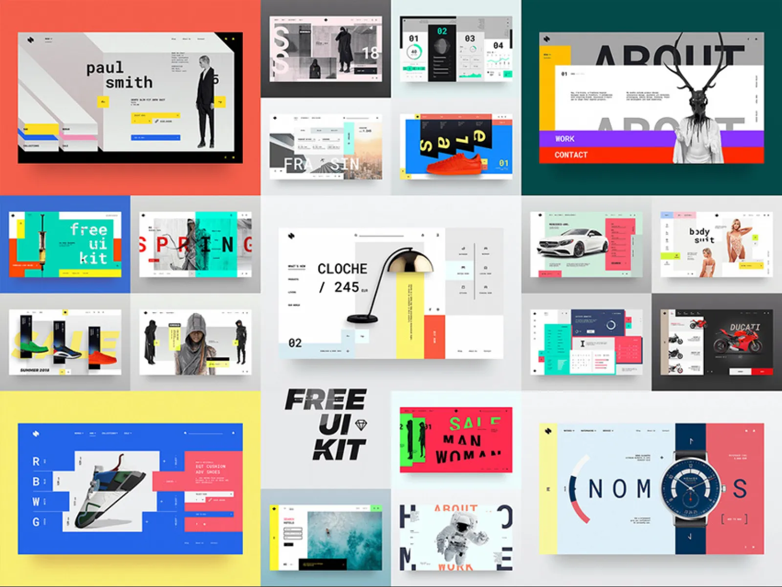 20 Headers Web Design  - Free Figma Template