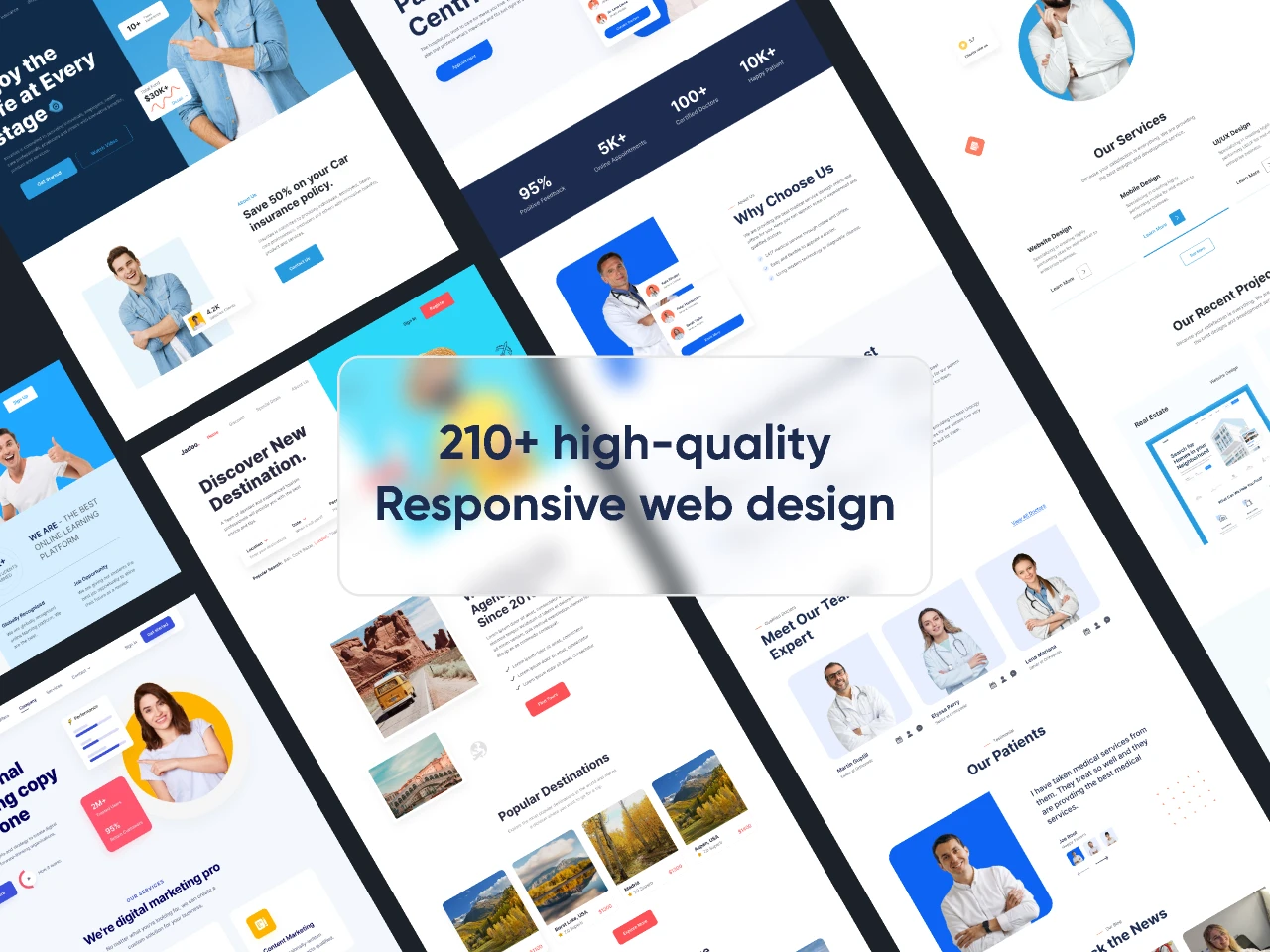 200+ High-quality responsive web design for Figma and Adobe XD