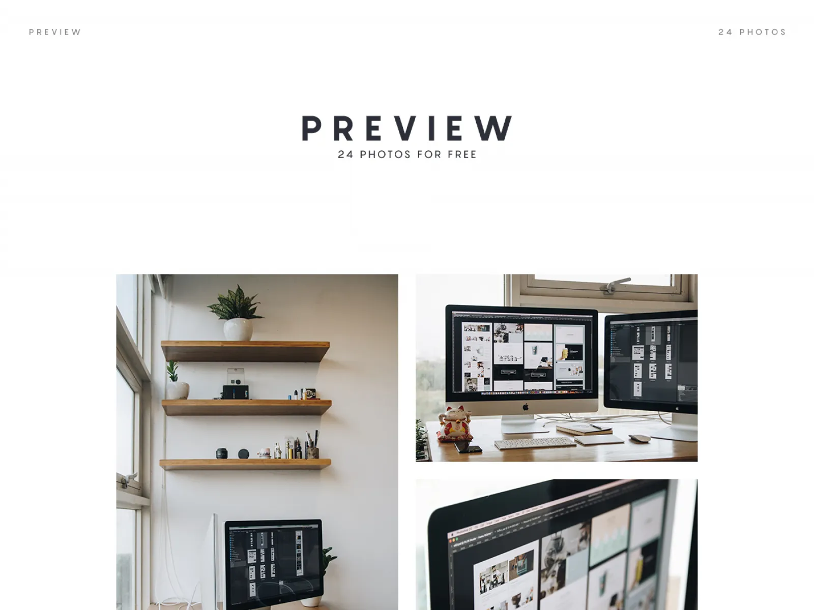 24 Workspace Free Photos  - Free Figma Template