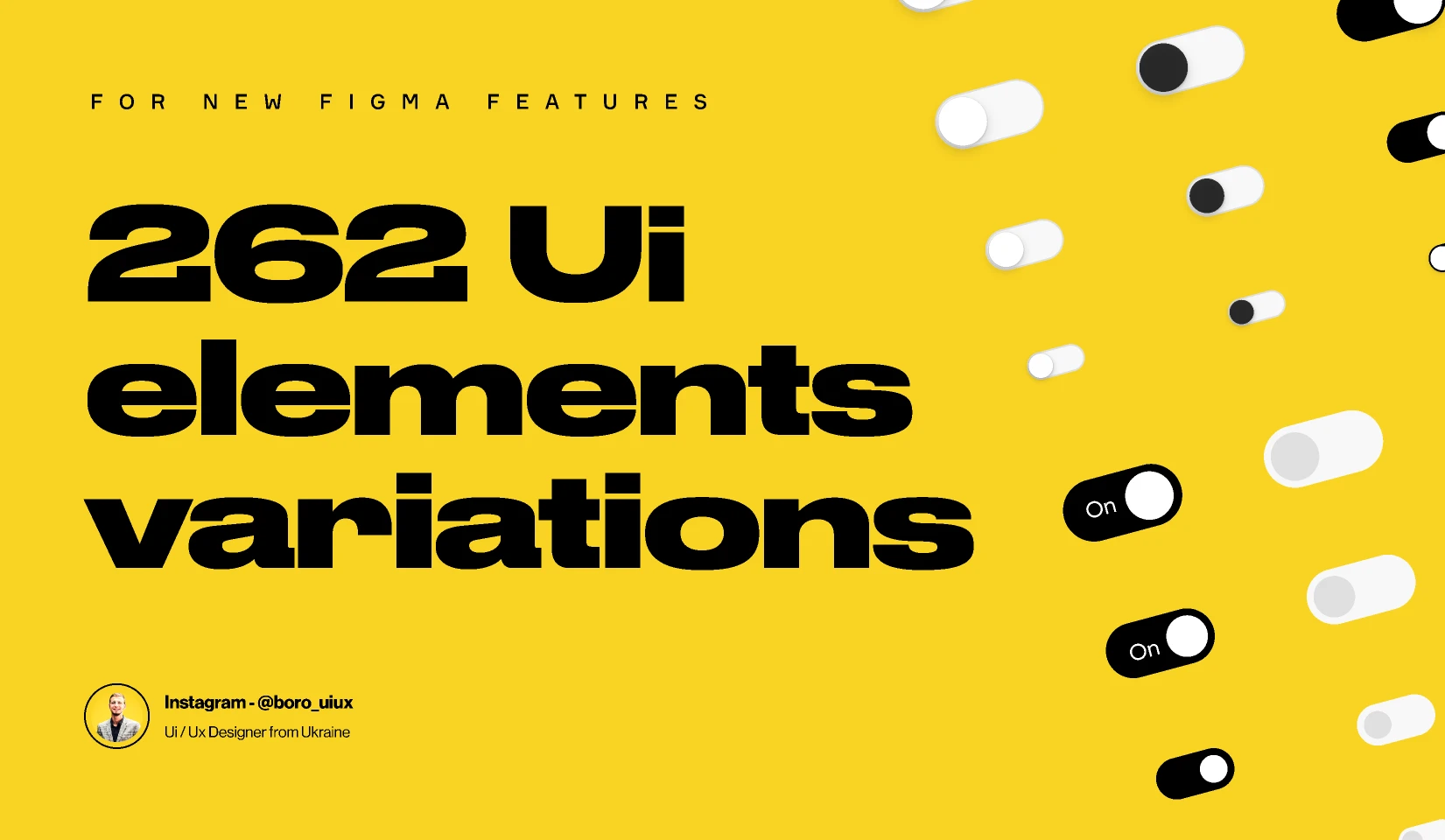 262 Ui elements variations for Figma for Figma and Adobe XD