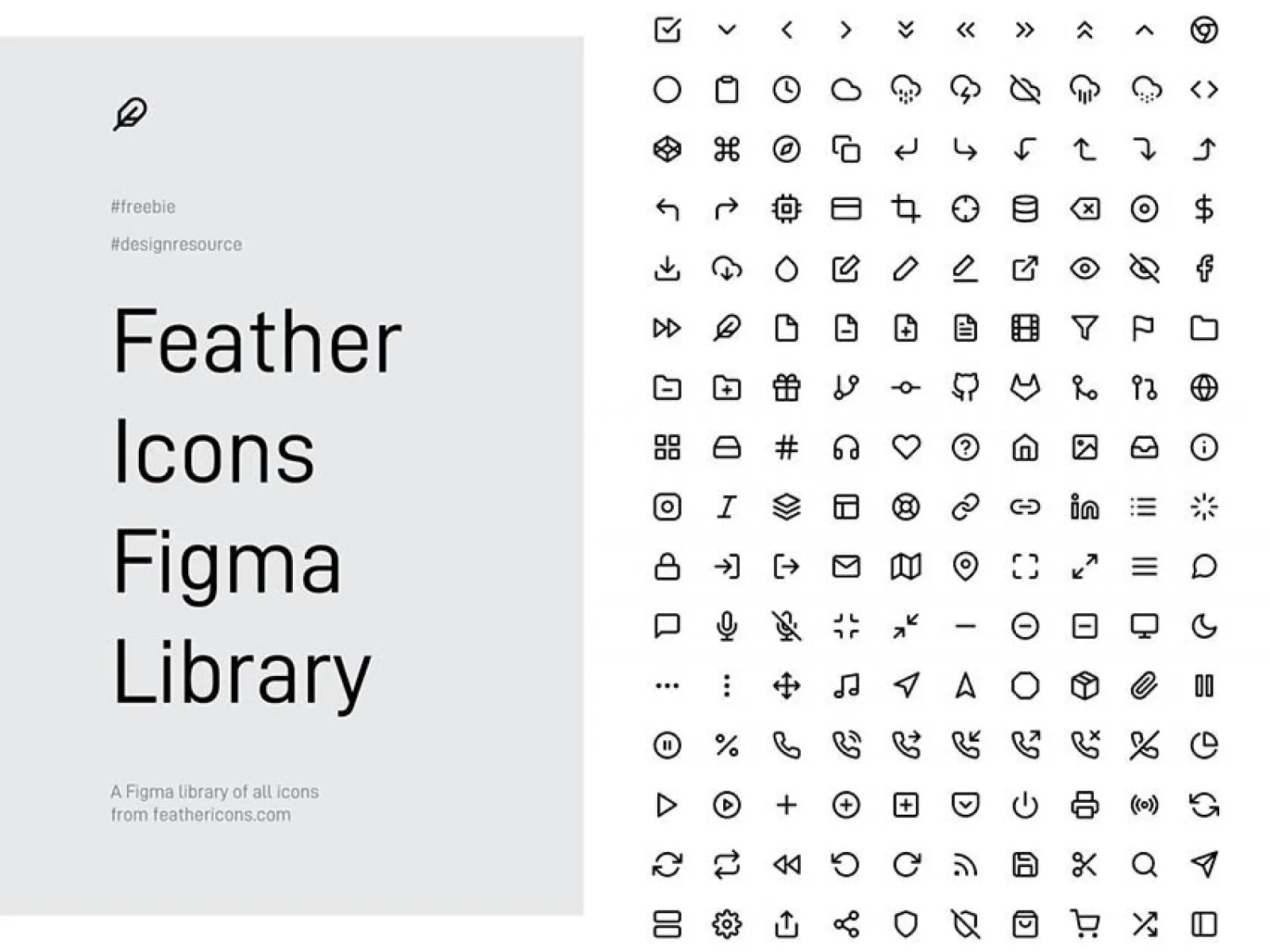 266 Feather Figma Icons  - Free Figma Template