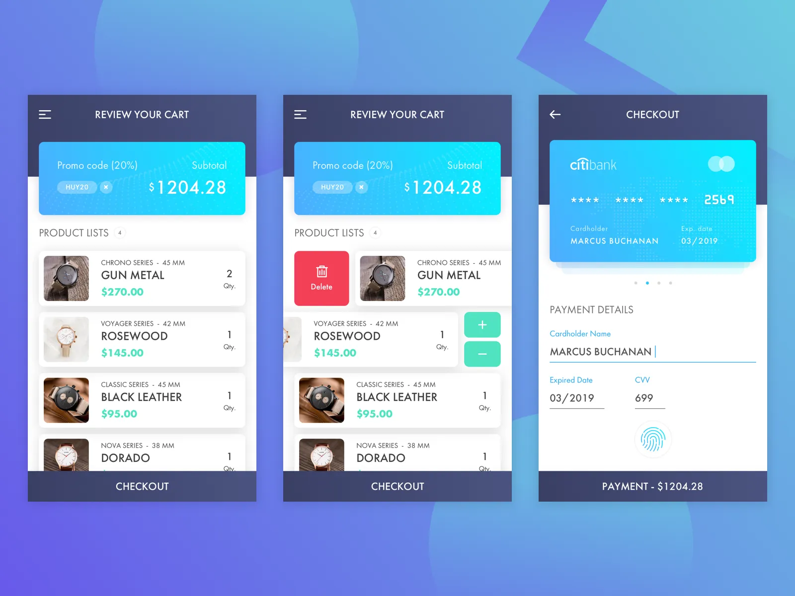 3 Steps Checkout Free UI Kit  - Free Figma Template