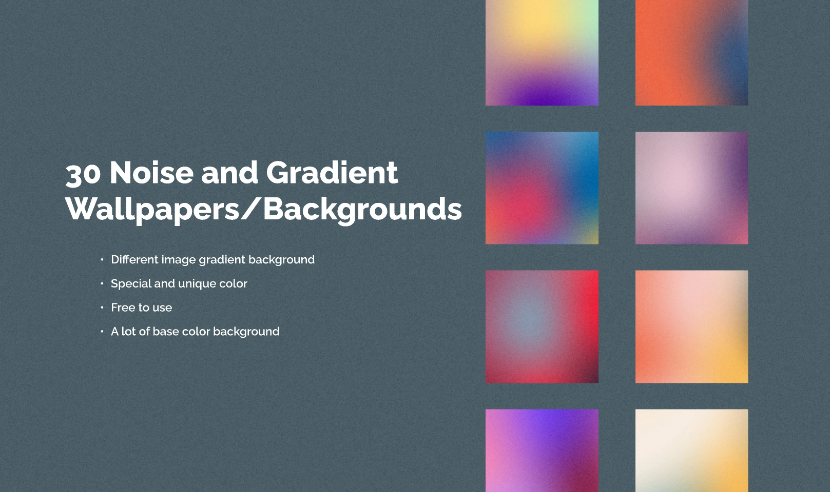 30 Noise and Gradient Wallpapers/Background for Figma and Adobe XD