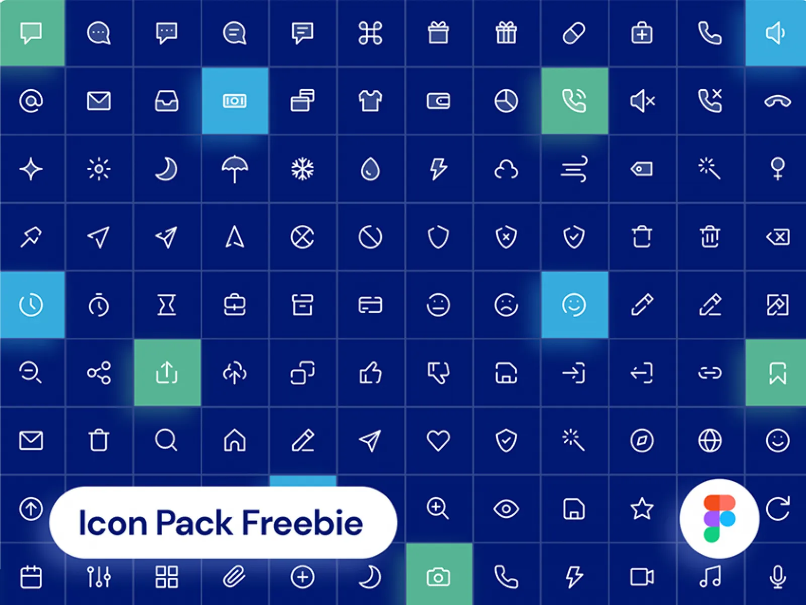 300 Unique Icons Pack  - Free Figma Template