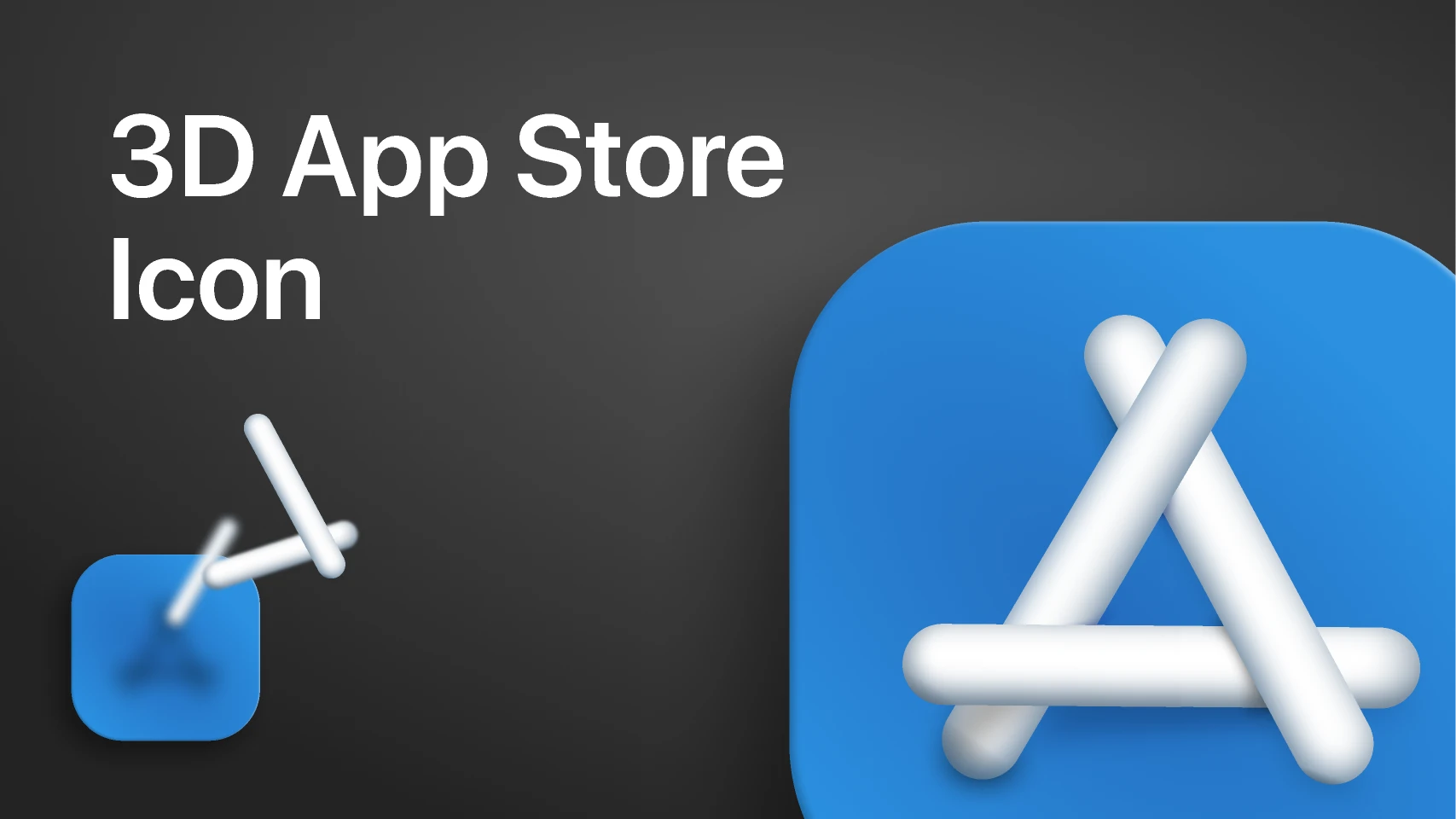 3D App Store Icon for Figma and Adobe XD