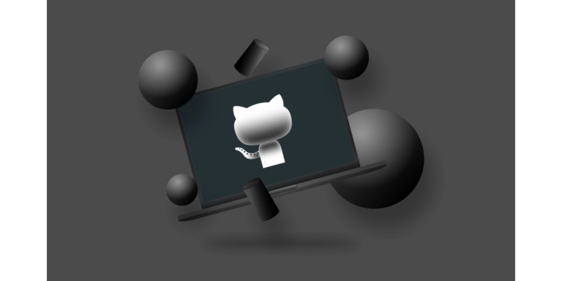 3D Github Logo Wallpaper for Figma and Adobe XD