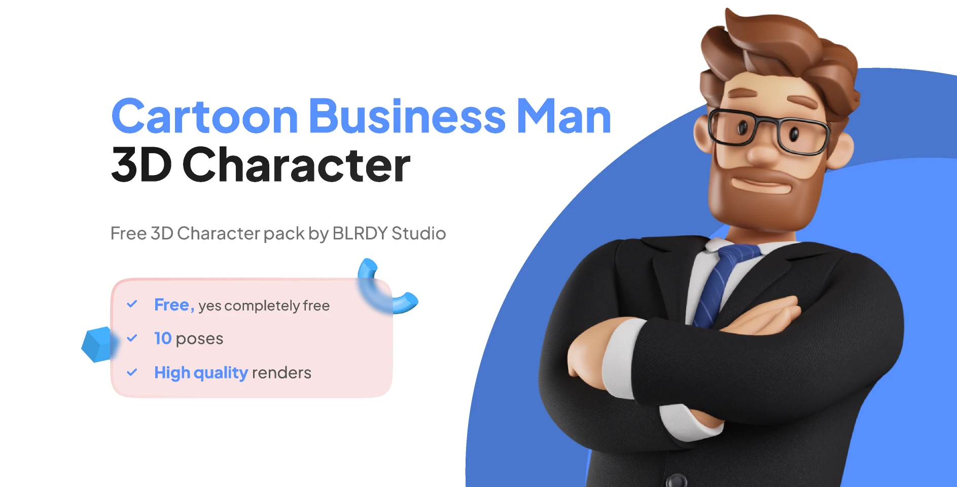 3D Illustration Business Man for Figma and Adobe XD