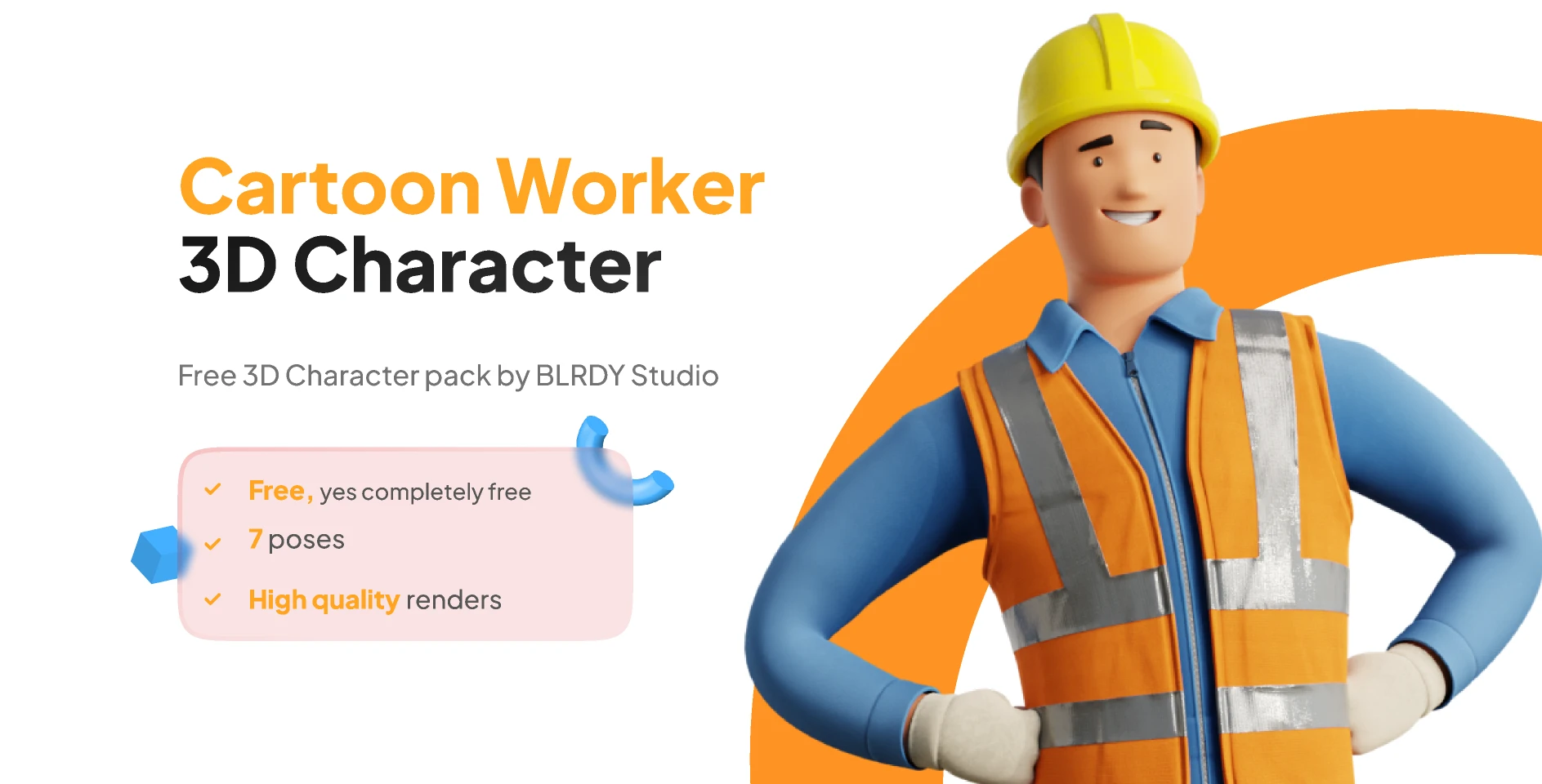 3D Worker Illustrations for Figma and Adobe XD