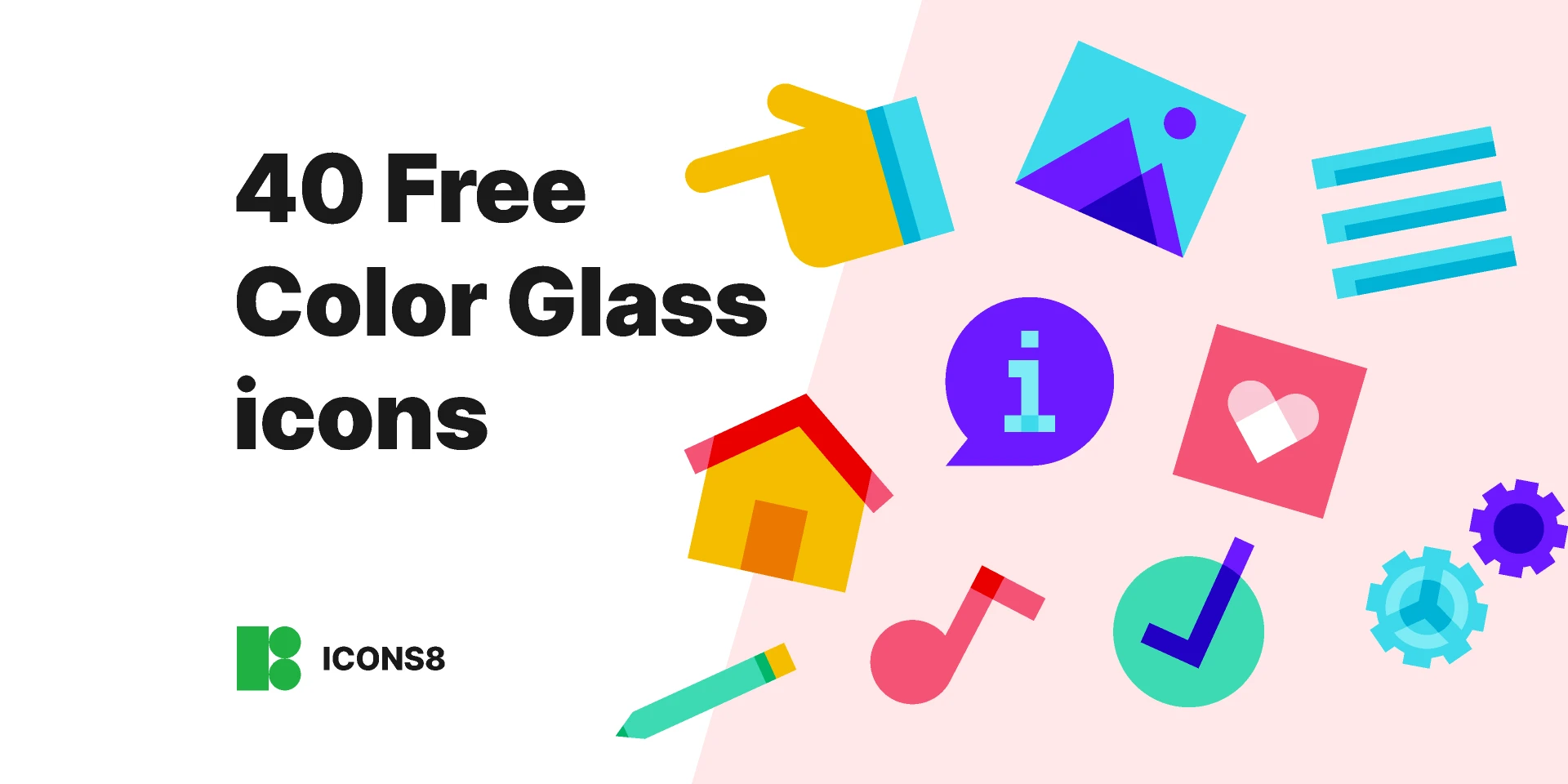 40 Free Color Glass icons for Figma and Adobe XD