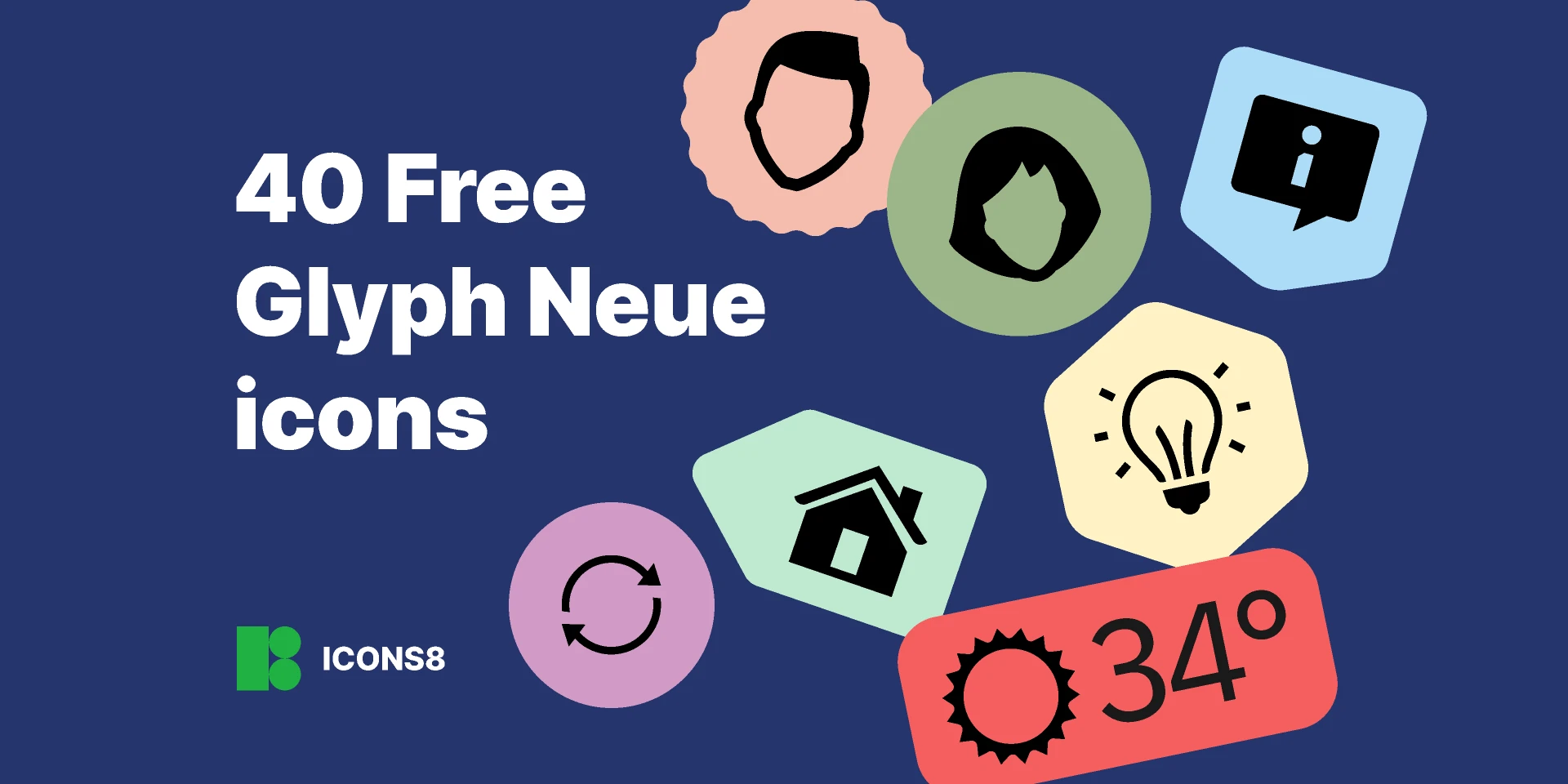 40 Free Glyph Neue icons for Figma and Adobe XD