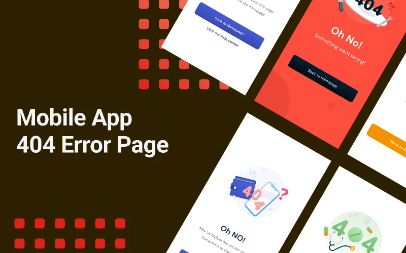 404 Error Page - Mobile UI for Figma and Adobe XD