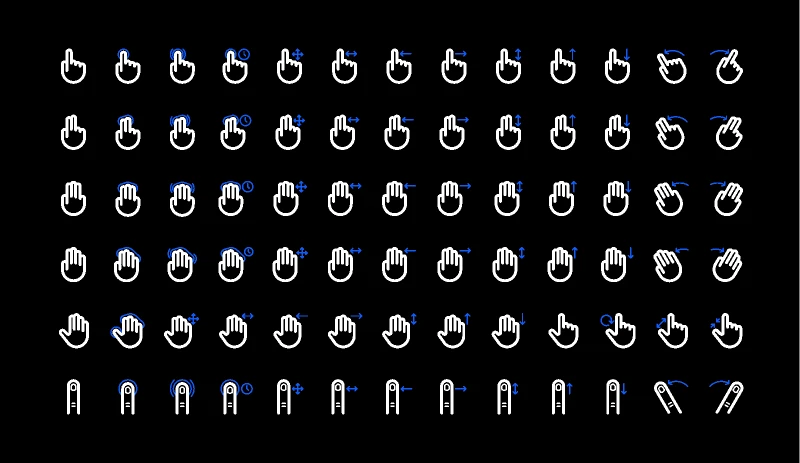 48px Gesture Icons for Figma and Adobe XD