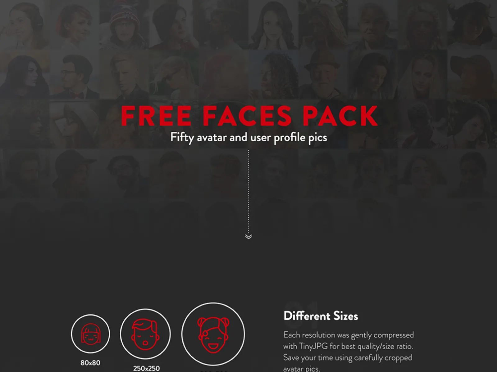 50 Free Profile Faces Pack  - Free Figma Template