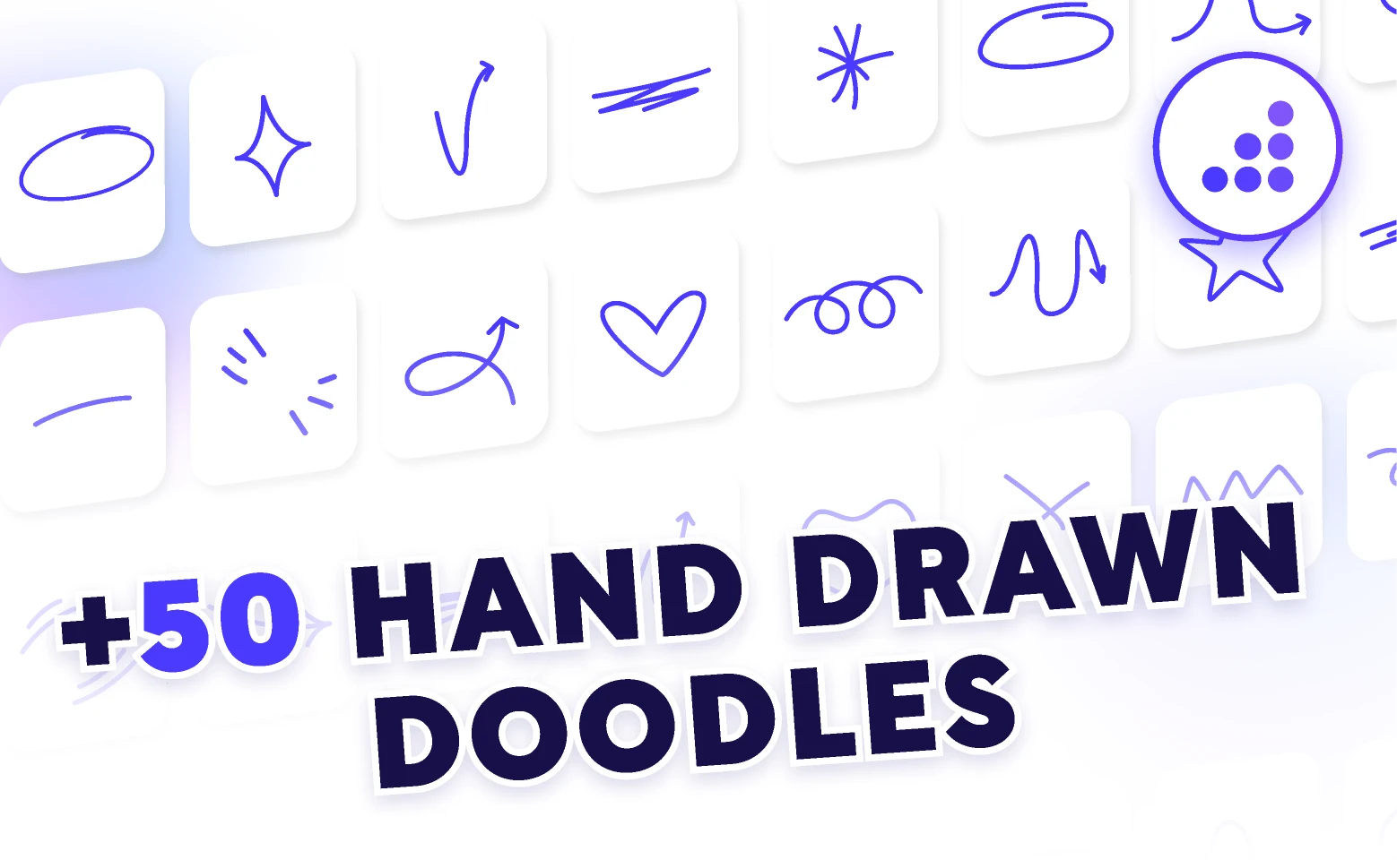 50+ Hand Drawn Doodles | BRIX Templates for Figma and Adobe XD