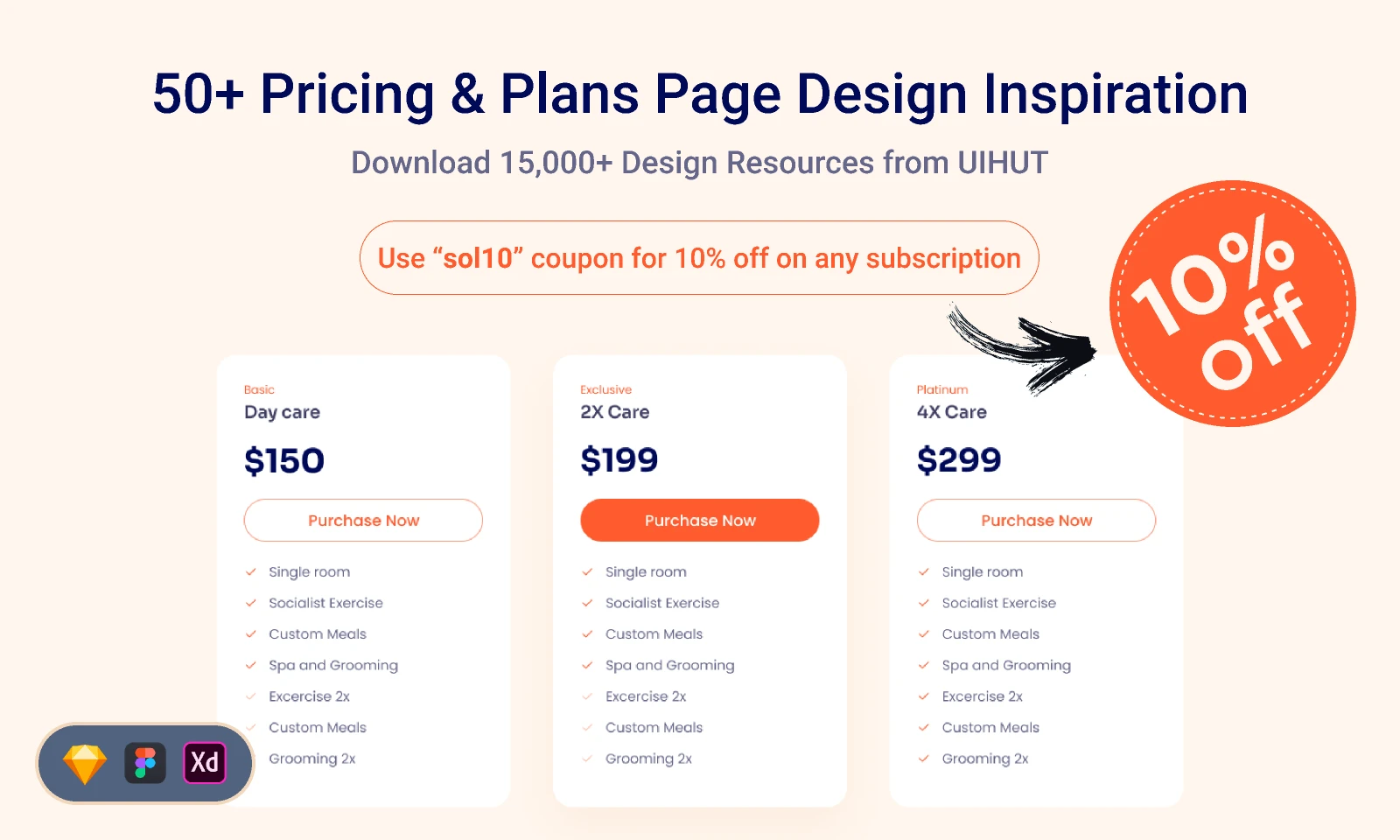50+ Pricing & plans page design inspiration for Figma and Adobe XD