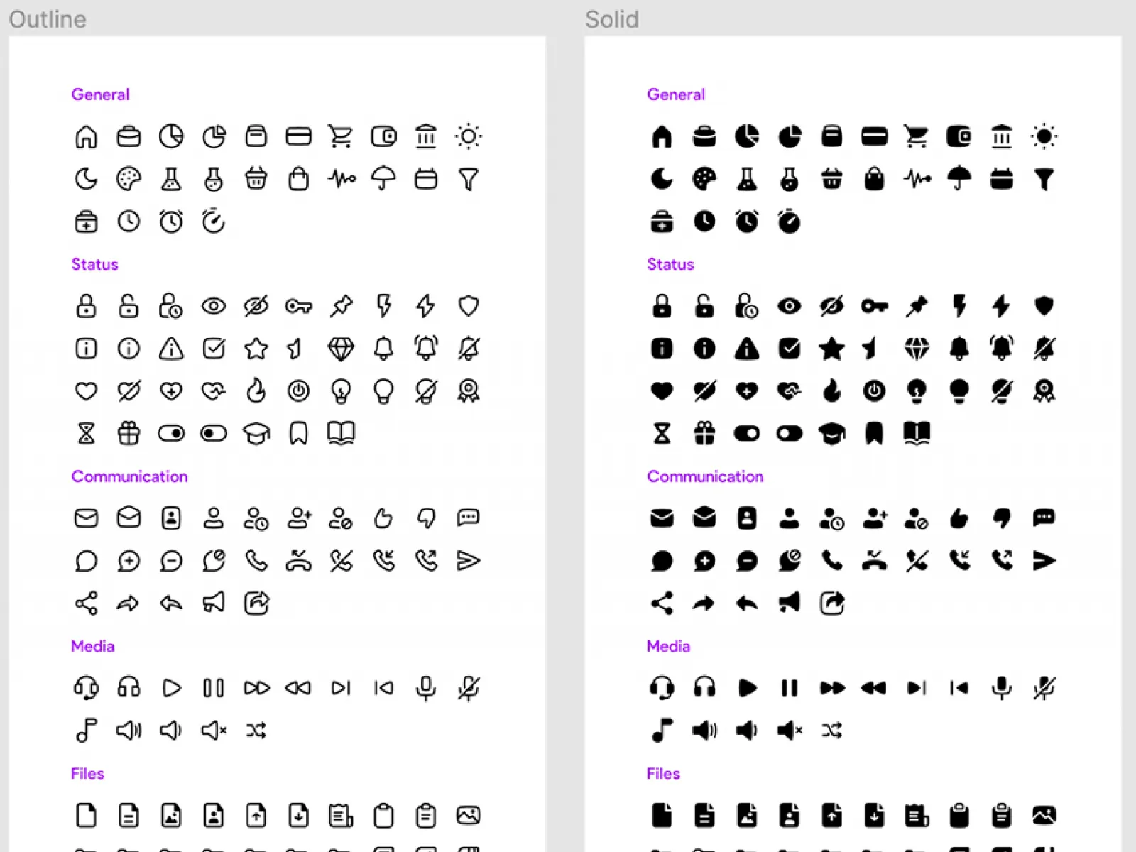 500 Outline and Solid Icons  - Free Figma Template