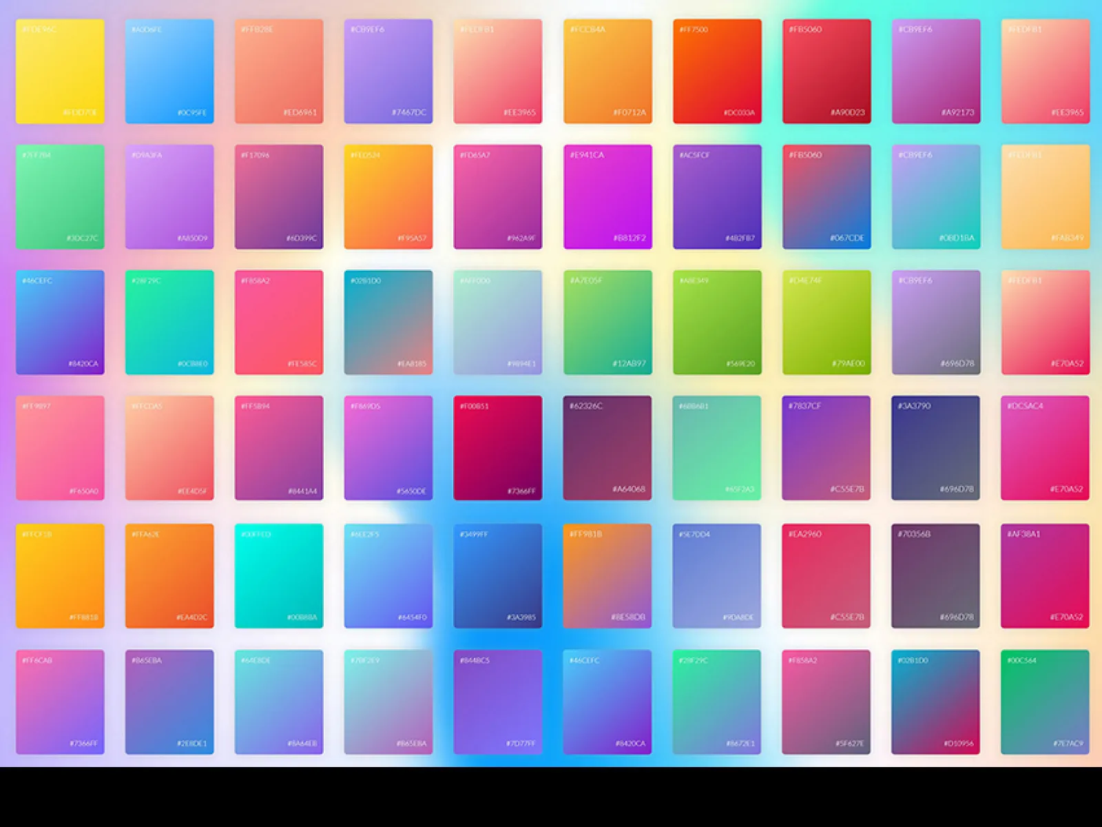 60 AdobeXd Gradients  - Free Figma Template