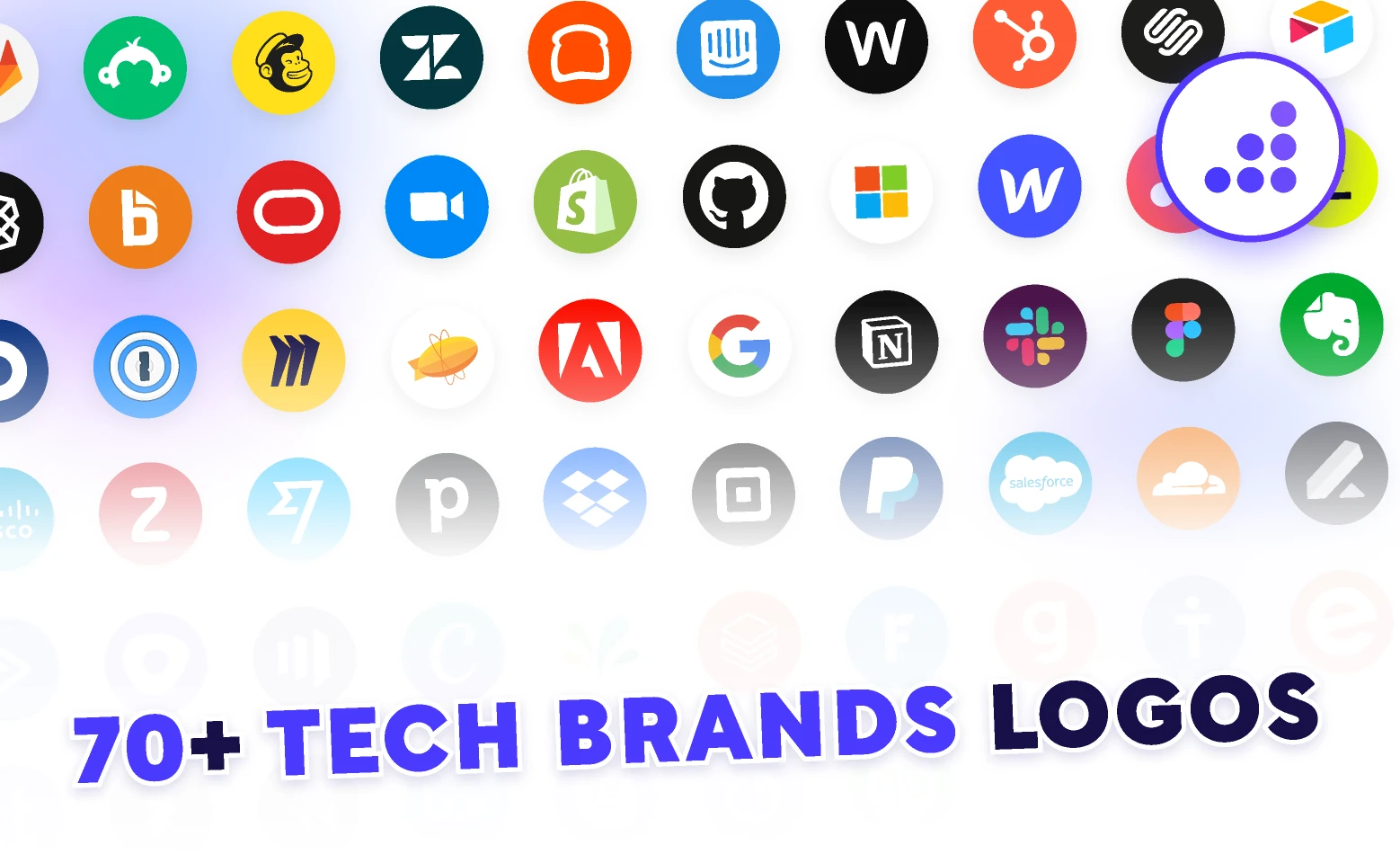 70+ Tech Brands Logos | BRIX Templates for Figma and Adobe XD