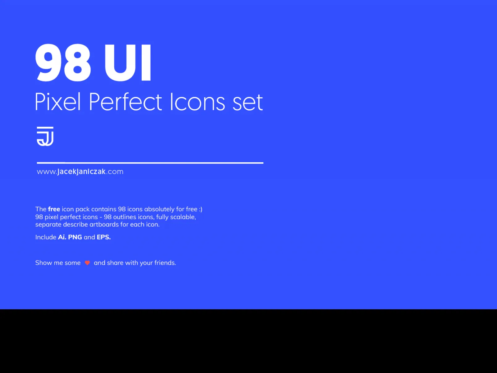 98 UI Pixel Perfect Icons Set  - Free Figma Template