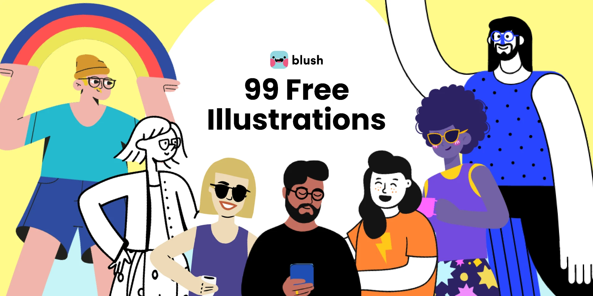 99 Free Illustrations for Commercial and Personal Use! for Figma and Adobe XD