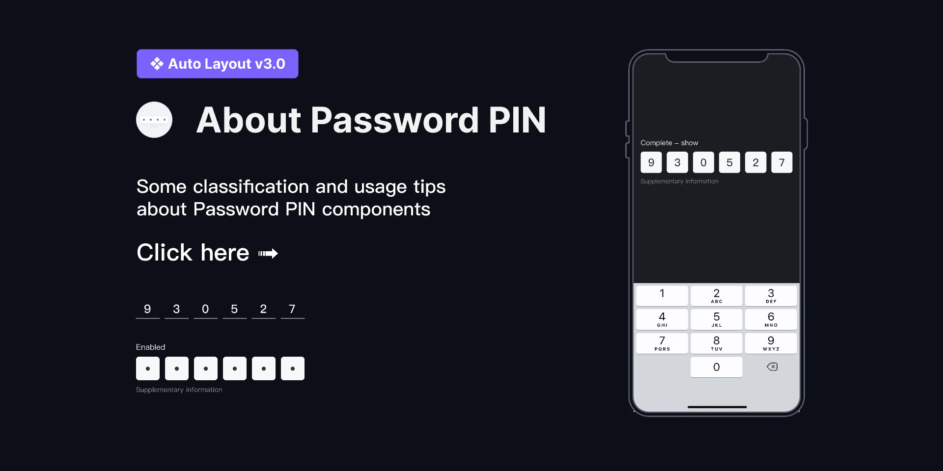 About Password PIN  for Figma and Adobe XD