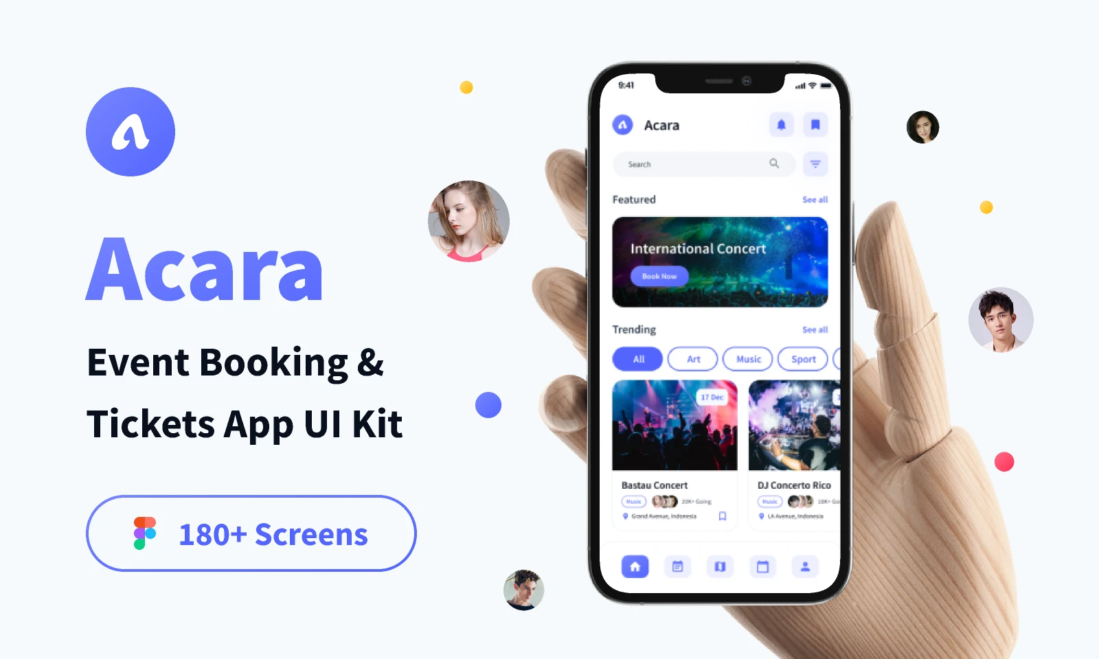 Acara - Event Booking & Tickets App UI Kit for Figma and Adobe XD