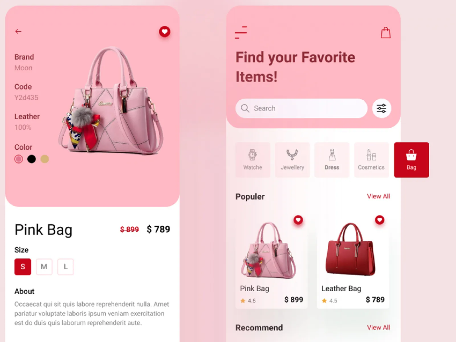 Accessories Shop Design  - Free Figma Template