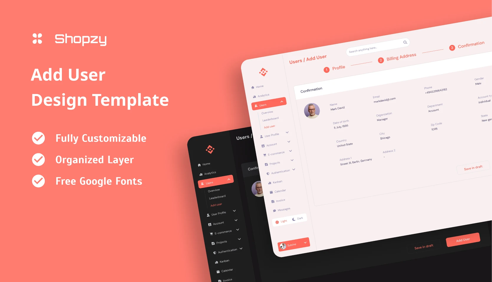 Add User Design Template for Figma and Adobe XD