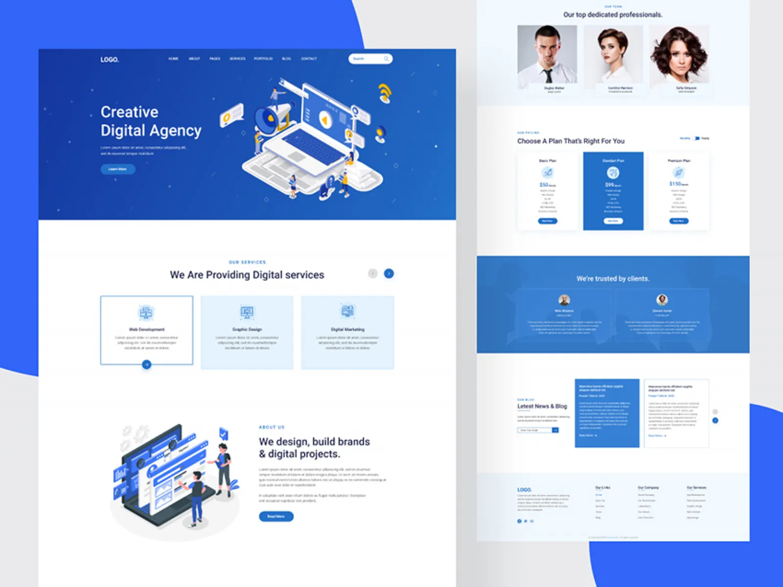 Agency Landing Page  - Free Figma Template