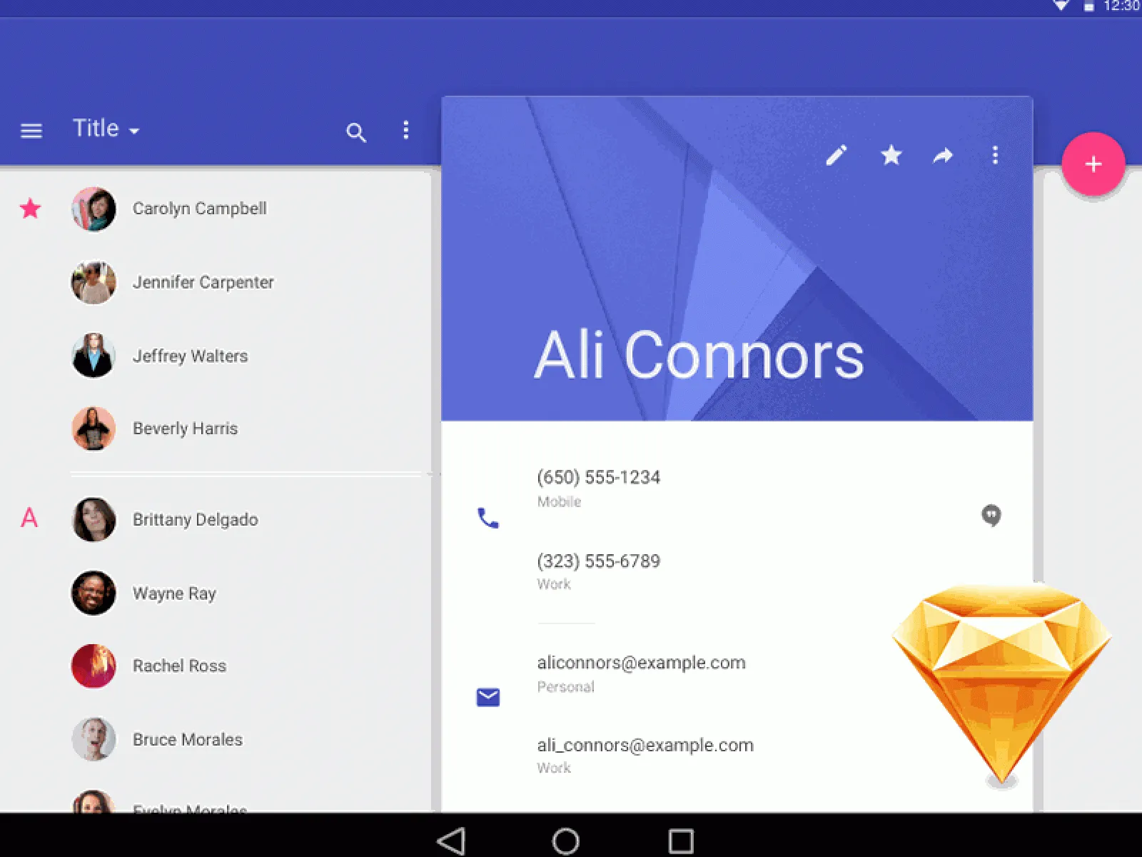 Android Material Design UI  - Free Figma Template