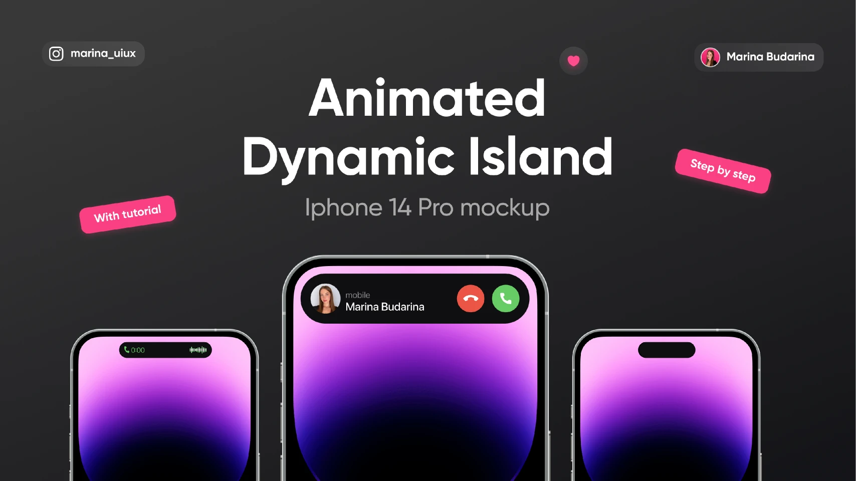 Animated Dynamic Island [ IPhone 14 Pro ] (Community) for Figma and Adobe XD
