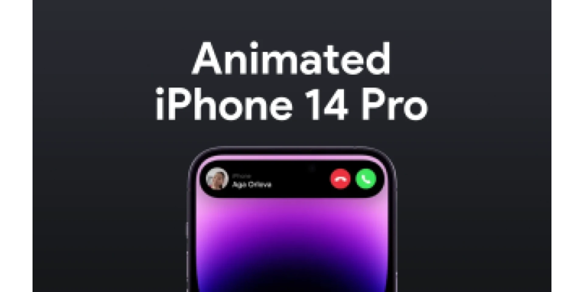Animated iPhone 14 Pro for Figma and Adobe XD