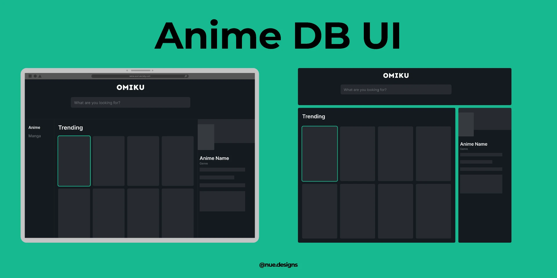 Anime DB for Figma and Adobe XD