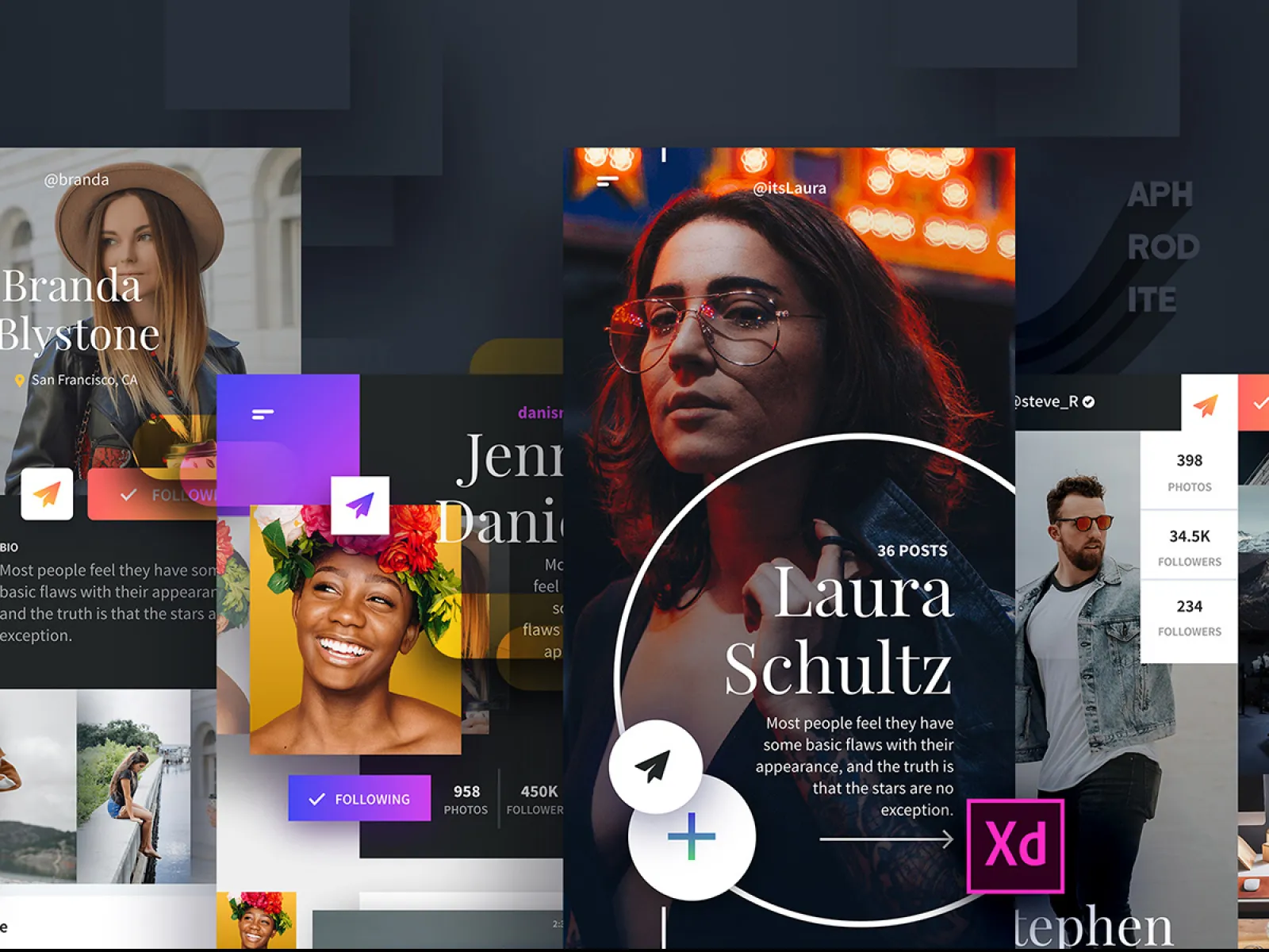 Aphrodite App design UI Kit  - Free Figma Template