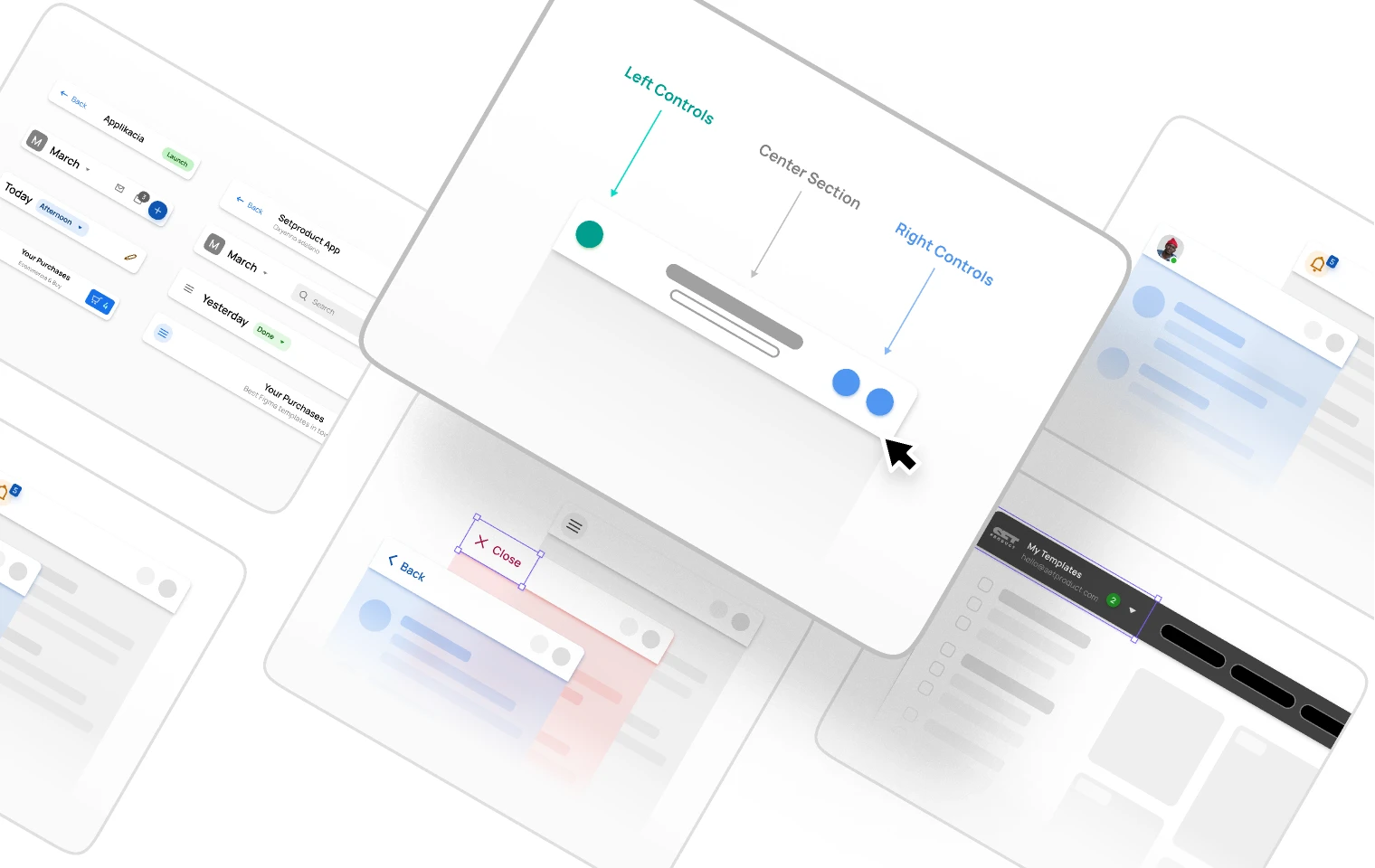 App Bar UI design guidelines for Figma and Adobe XD
