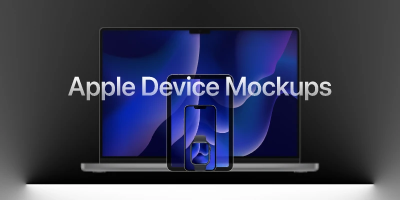 Apple Device Mockups - iPhone, Mac, iPad, Apple Watch for Figma and Adobe XD